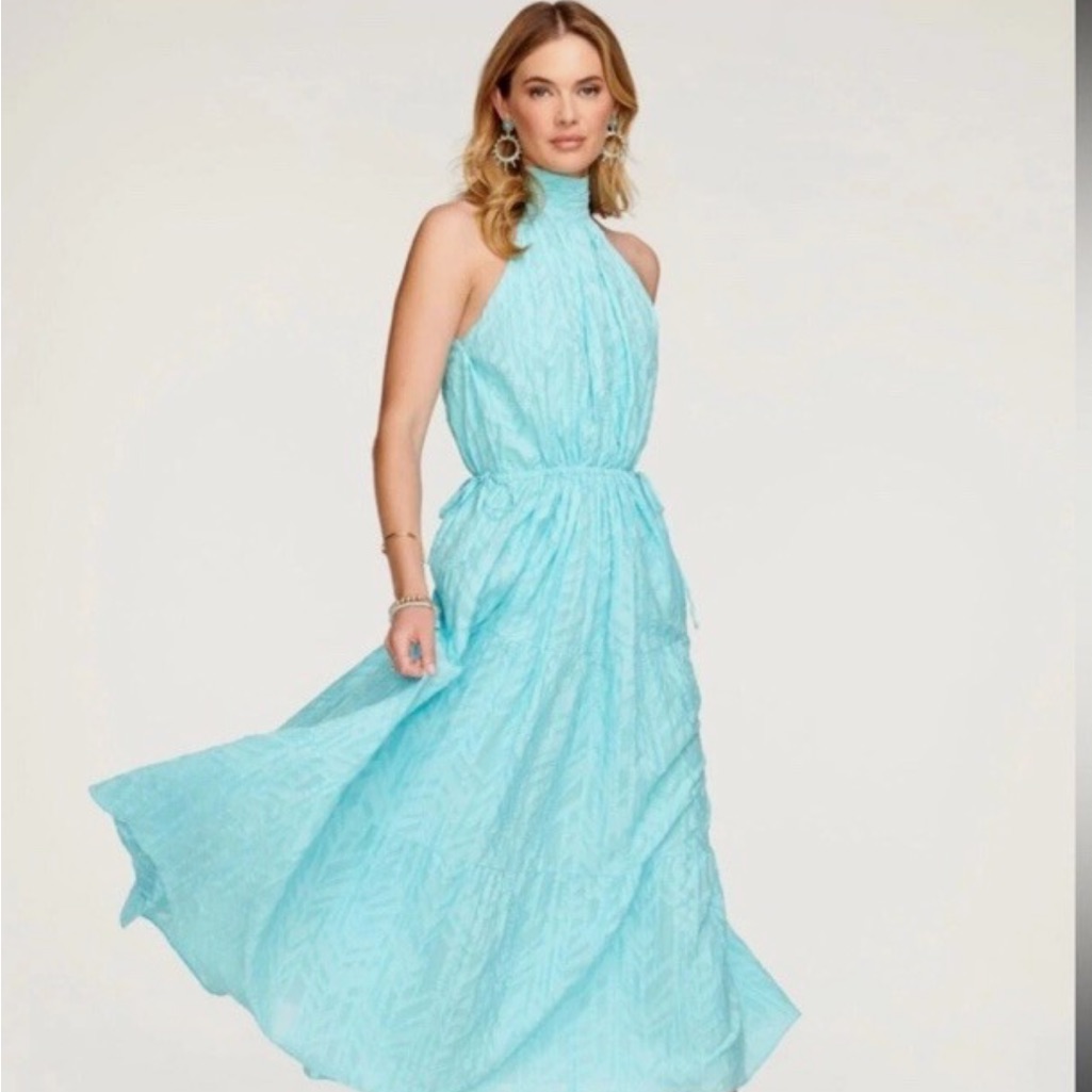 Ramy Brook Light Blue Halter Maxi Dress - Size S